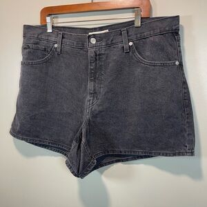 Levi's High Waisted Mon Shorts 18W Charcoal Color